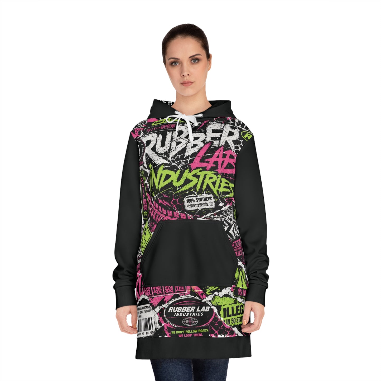 Hoodie Dress — Rubber Lab Industries Graffiti Streetwear