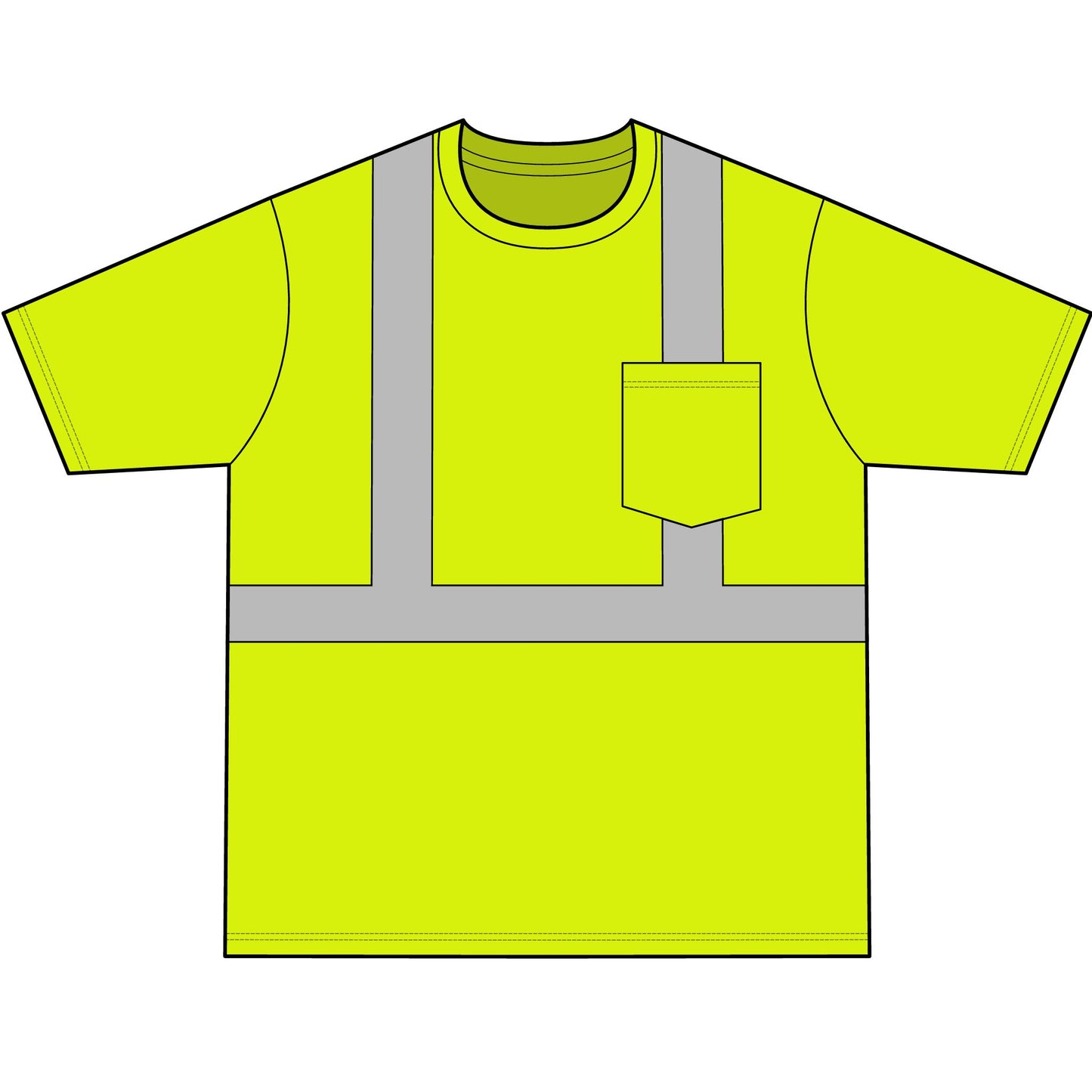 ANSI Class 2 High-Visibility Orange Safety Tee — 'Rubber Lab' Tire Logo
