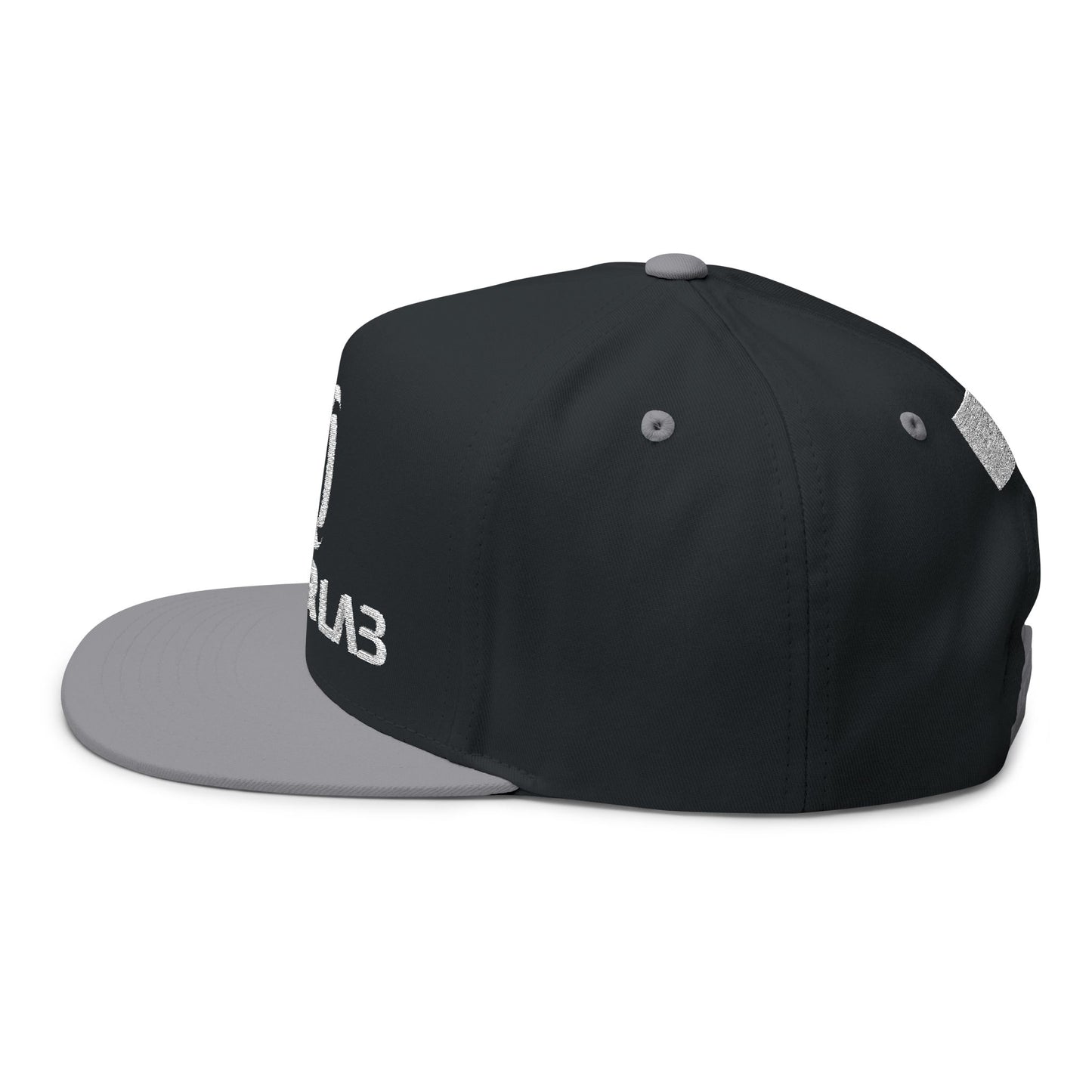 Rubber Lab Embroidered Flat Bill Cap