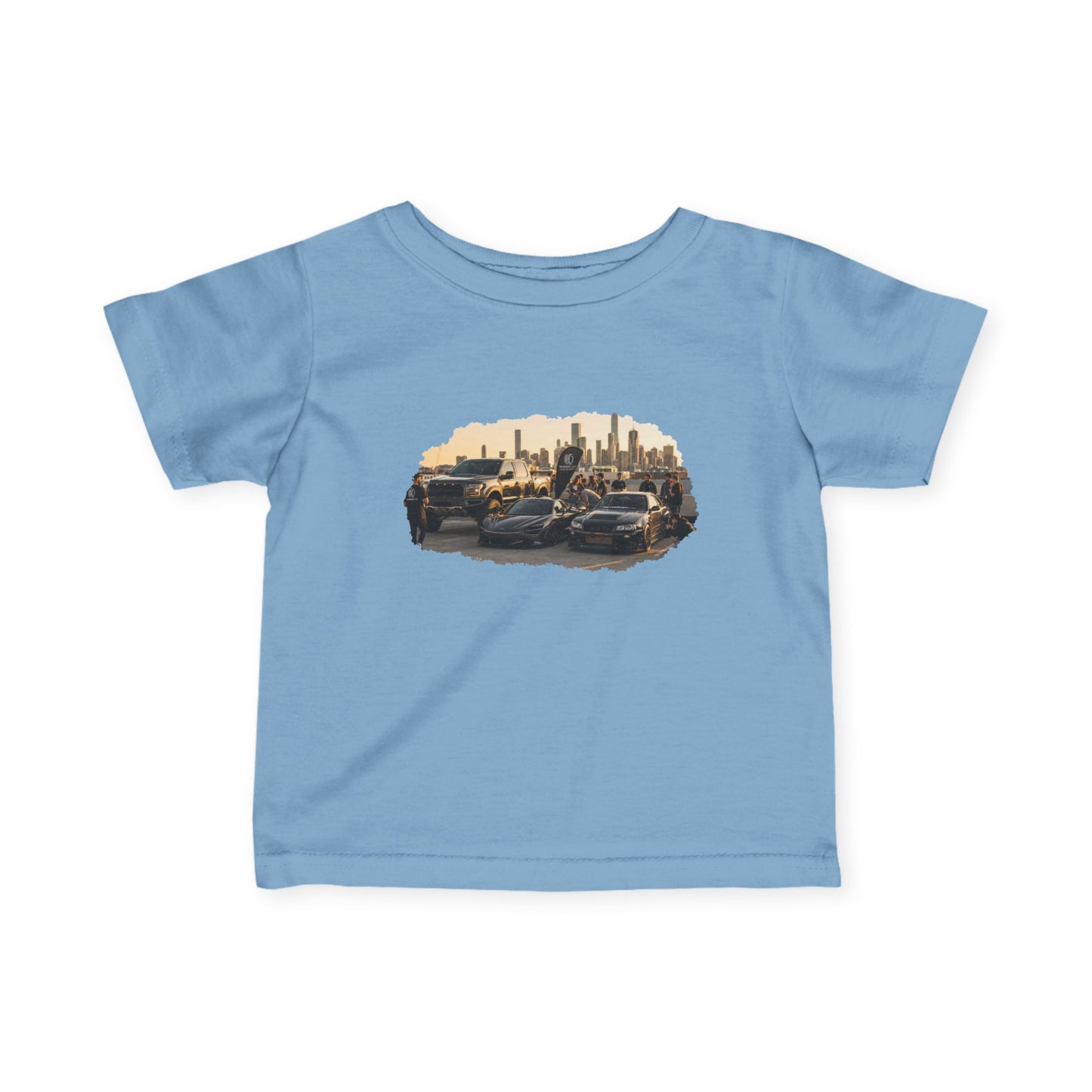 Infant Tee — Vintage Car Parking Photo "Rubber Lab" Graphic