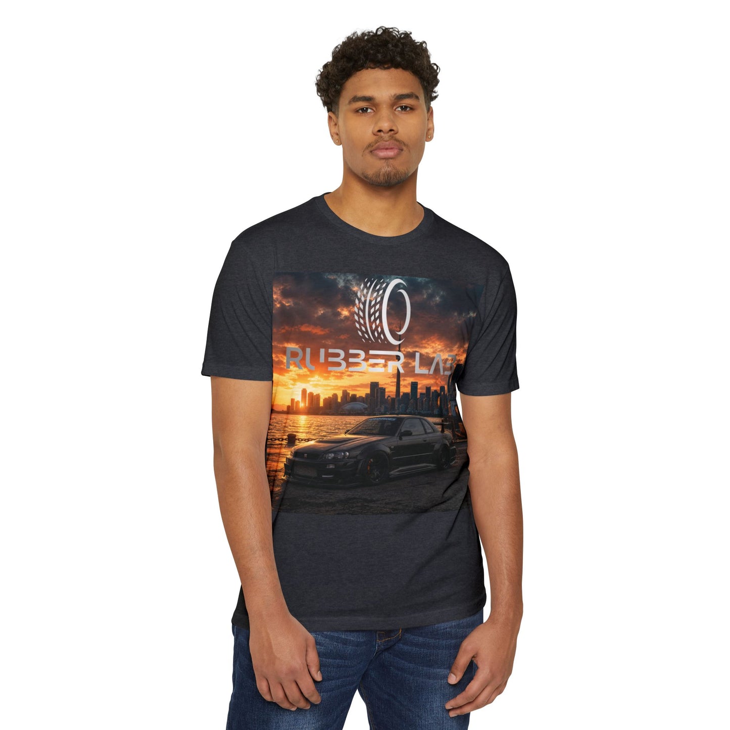 RubberLab Sunset Skyline Car T-Shirt