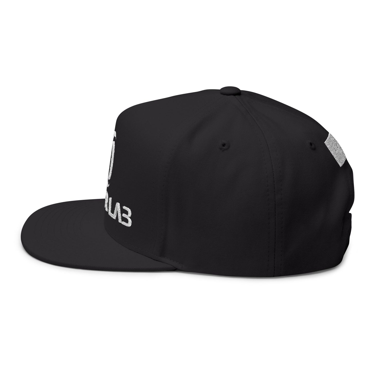 Rubber Lab Embroidered Flat Bill Cap
