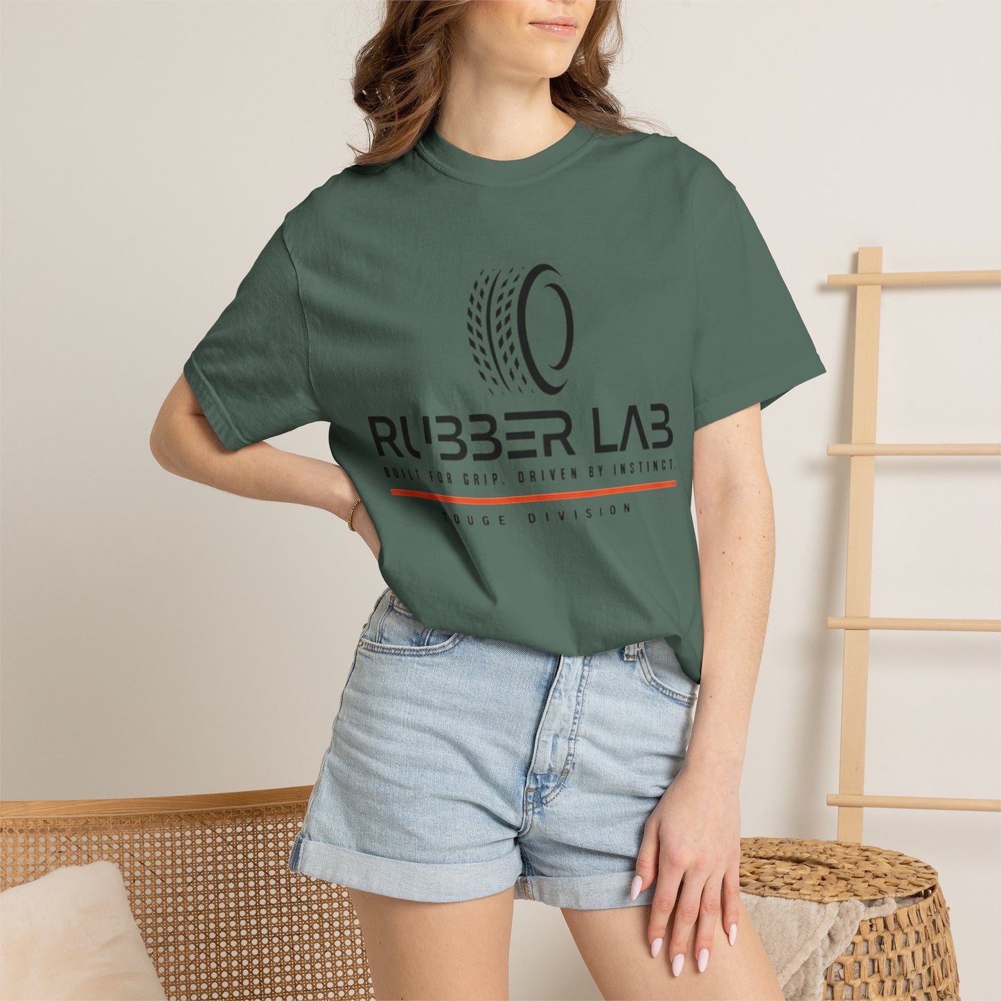 Rubber Lab Roadscape Graphic T-Shirt — 'Torque Division' Back Print