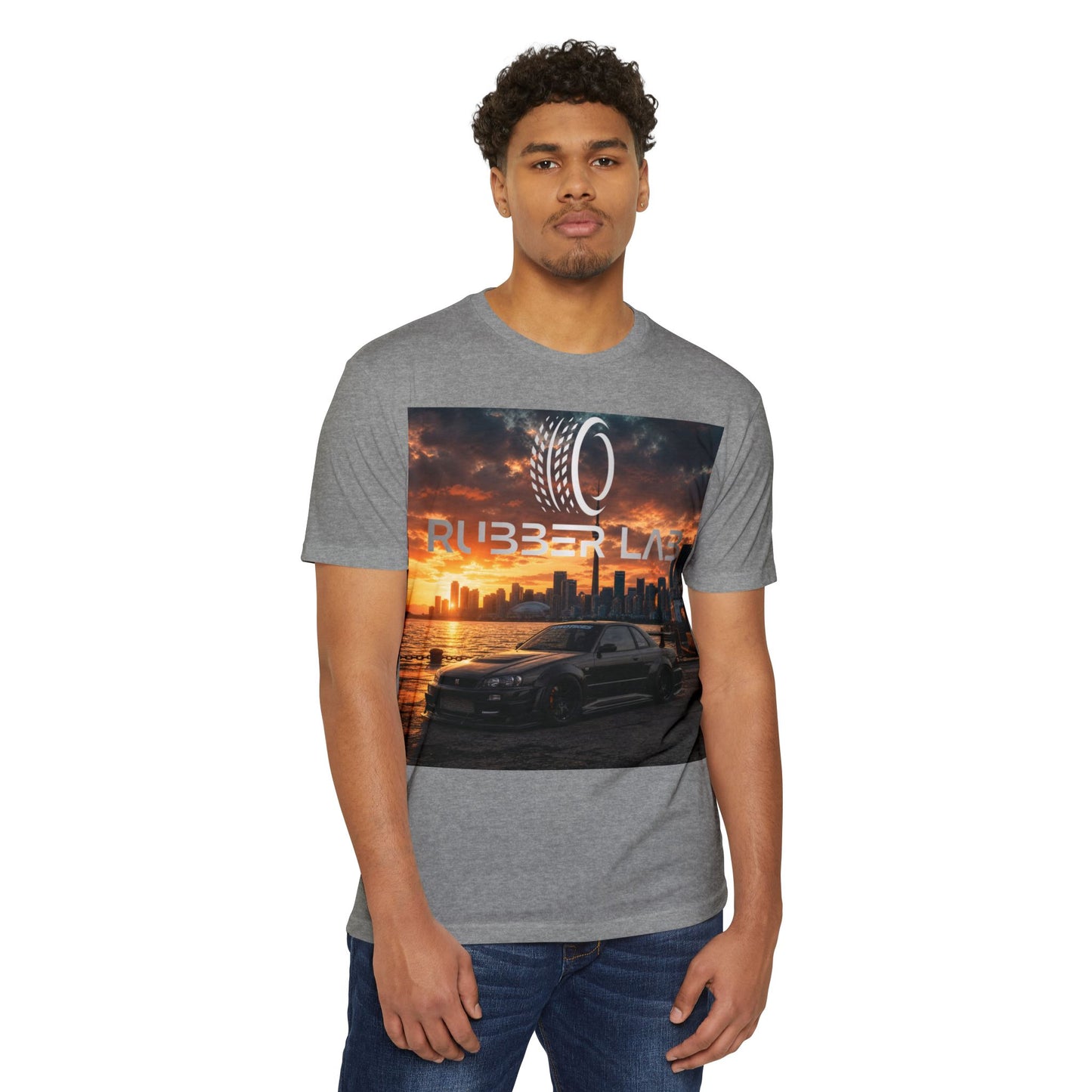 RubberLab Sunset Skyline Car T-Shirt