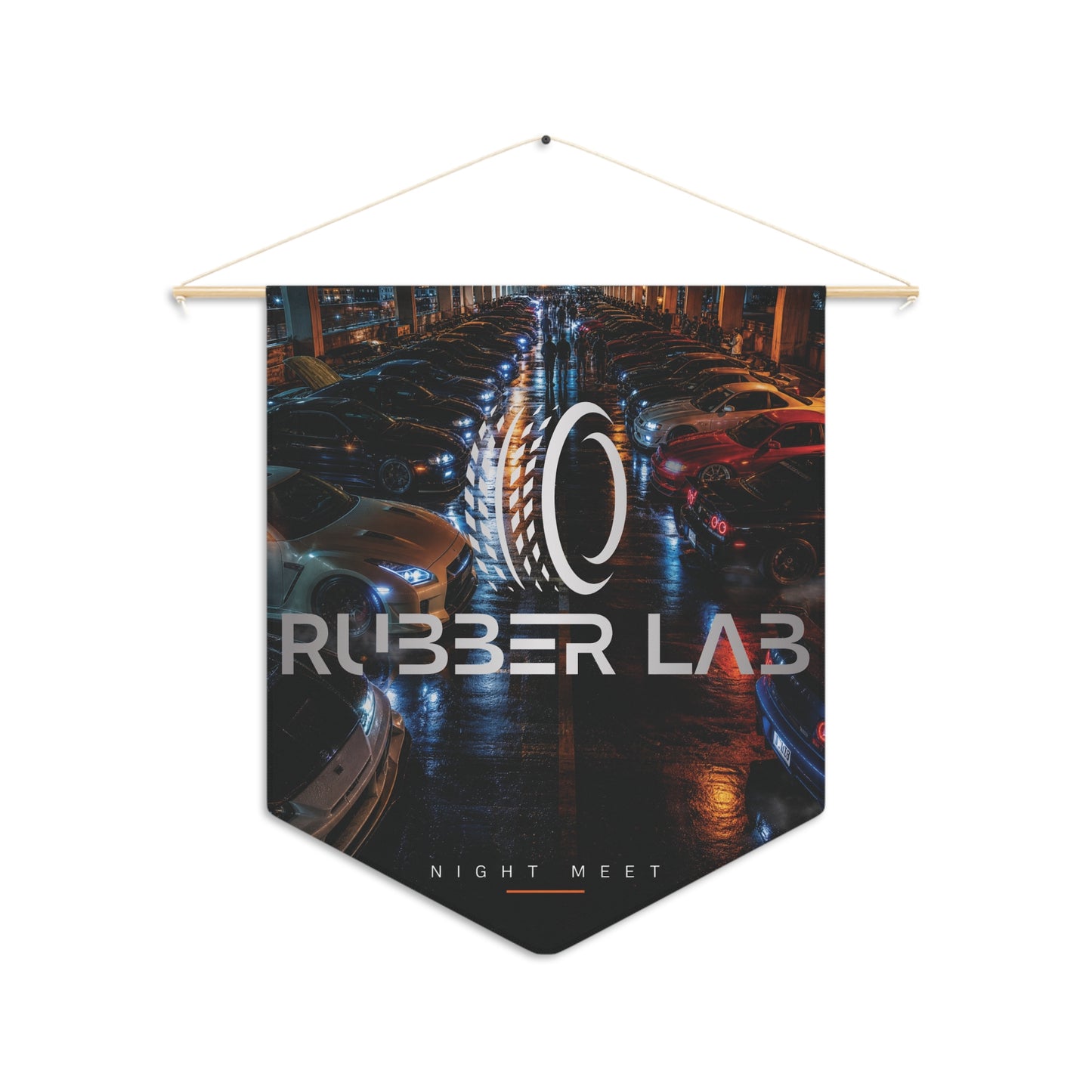 Rubber Lab 'Night Meet' Racing Pennant – Car Crew Wall Flag
