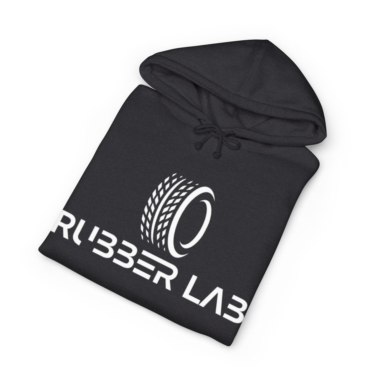 Rubber Lab Logo Hoodie — Mechanic & Car Enthusiast Pullover