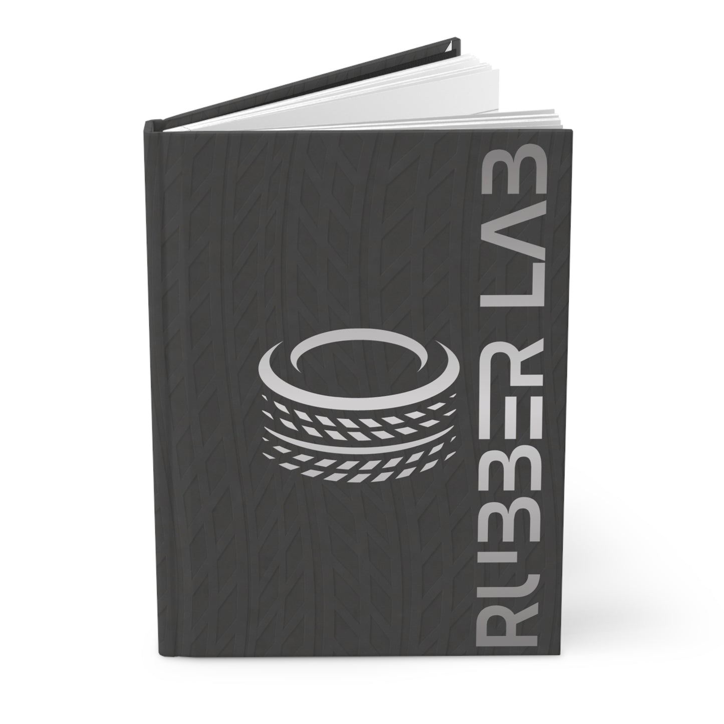 Journal — 'Rubber Lab' Tire Tread Hardcover Notebook