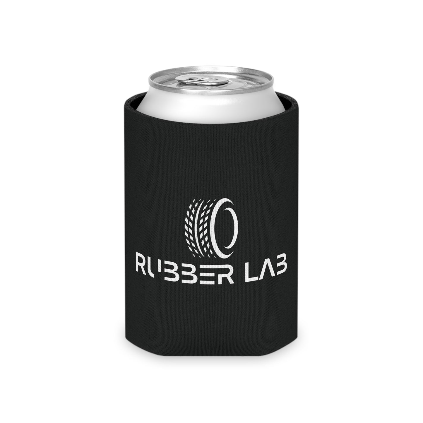 Can Cooler — Rubber Lab Tire Logo Neoprene Can Cooler