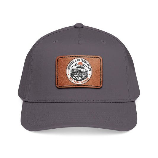 Leather Patch Motorcycle Logo Baseball Cap