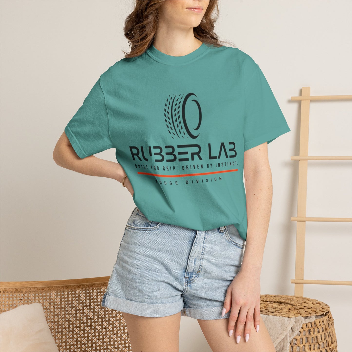 Rubber Lab Roadscape Graphic T-Shirt — 'Torque Division' Back Print