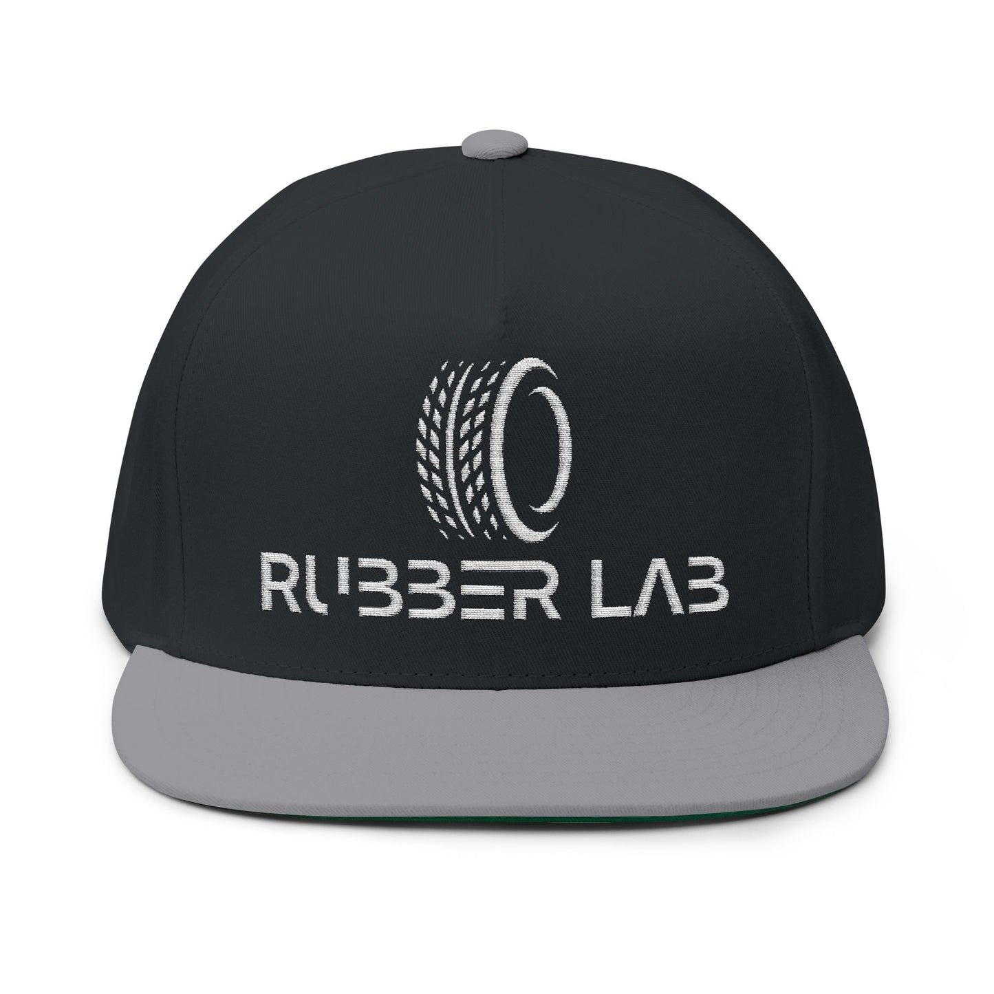 Rubber Lab Embroidered Flat Bill Cap