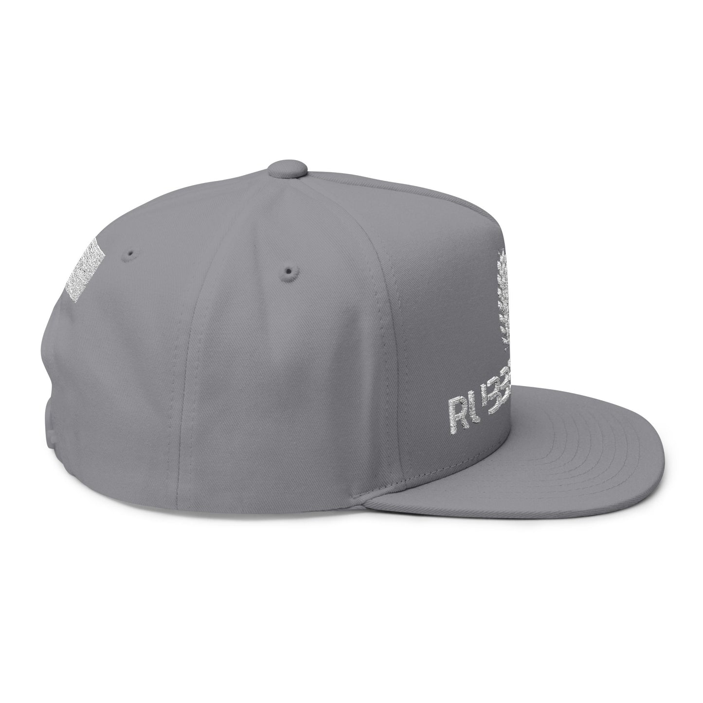 Rubber Lab Embroidered Flat Bill Cap