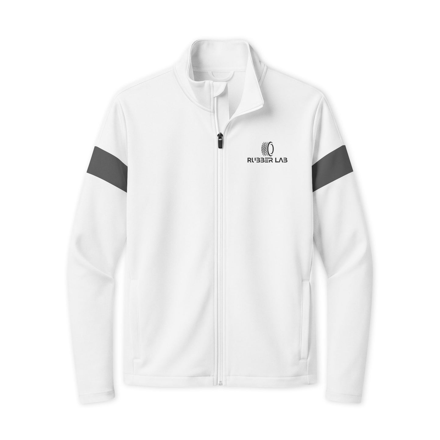 Travel Full-Zip Jacket — Rubber Lab Logo Athletic Track Jacket