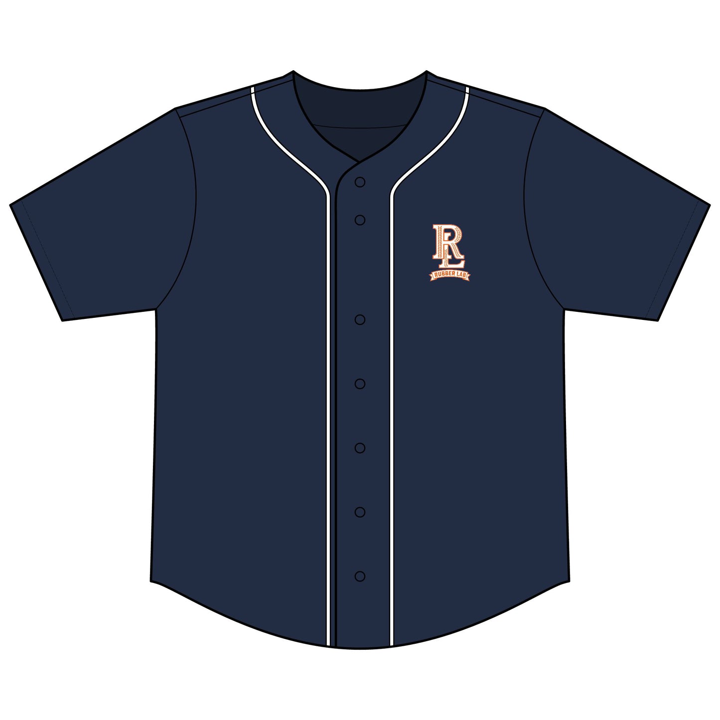 Baseball Jersey — 'Rubber Lab' Tire Graphic Team Tee