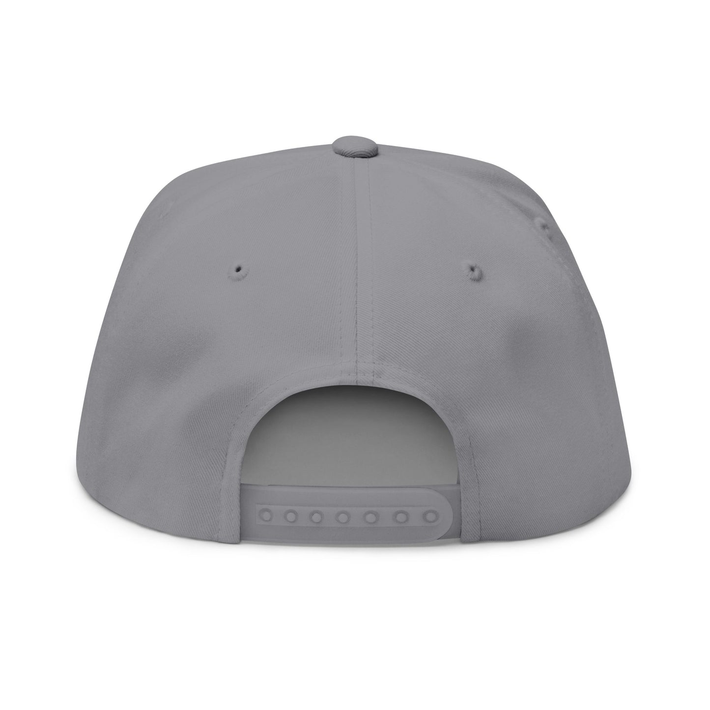 Flat Bill Cap — Rubber Lab Embroidered Logo Snapback