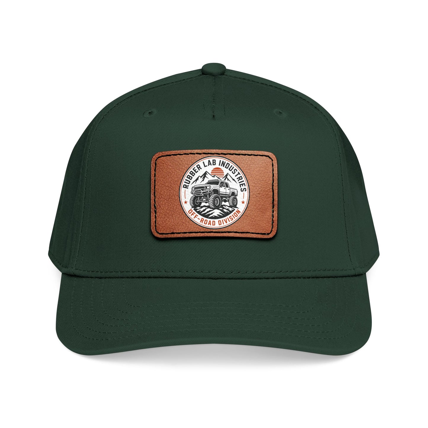 Leather Patch Motorcycle Logo Baseball Cap