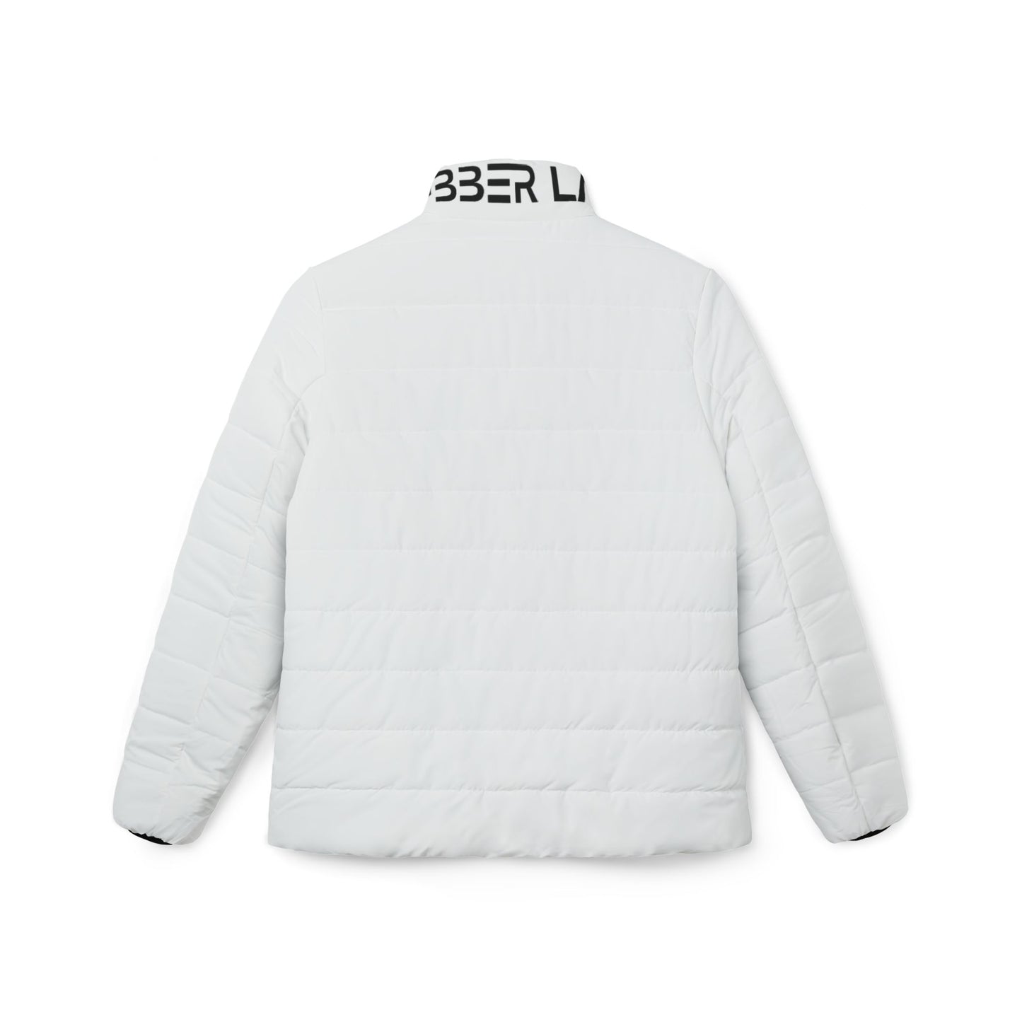 Women’s White Puffer Jacket — Monogram 'DL' Logo Quilted Outerwear