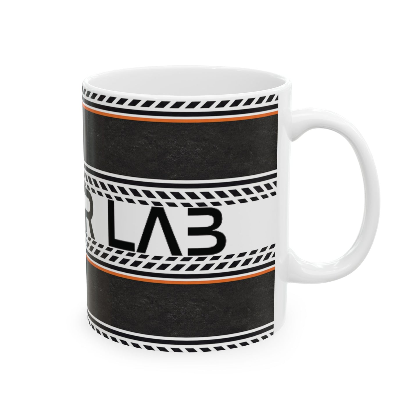 Ceramic Mug — 'BBBer Line' Tire-Track Design Coffee Cup (11oz & 15oz)