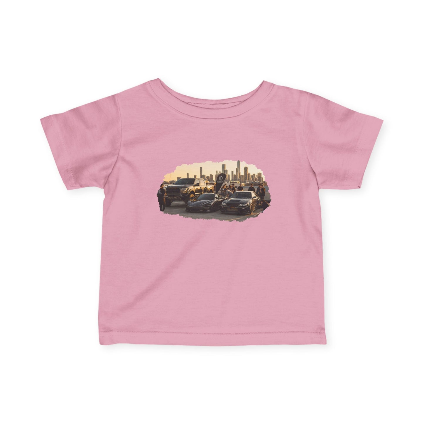 Infant Tee — Vintage Car Parking Photo "Rubber Lab" Graphic