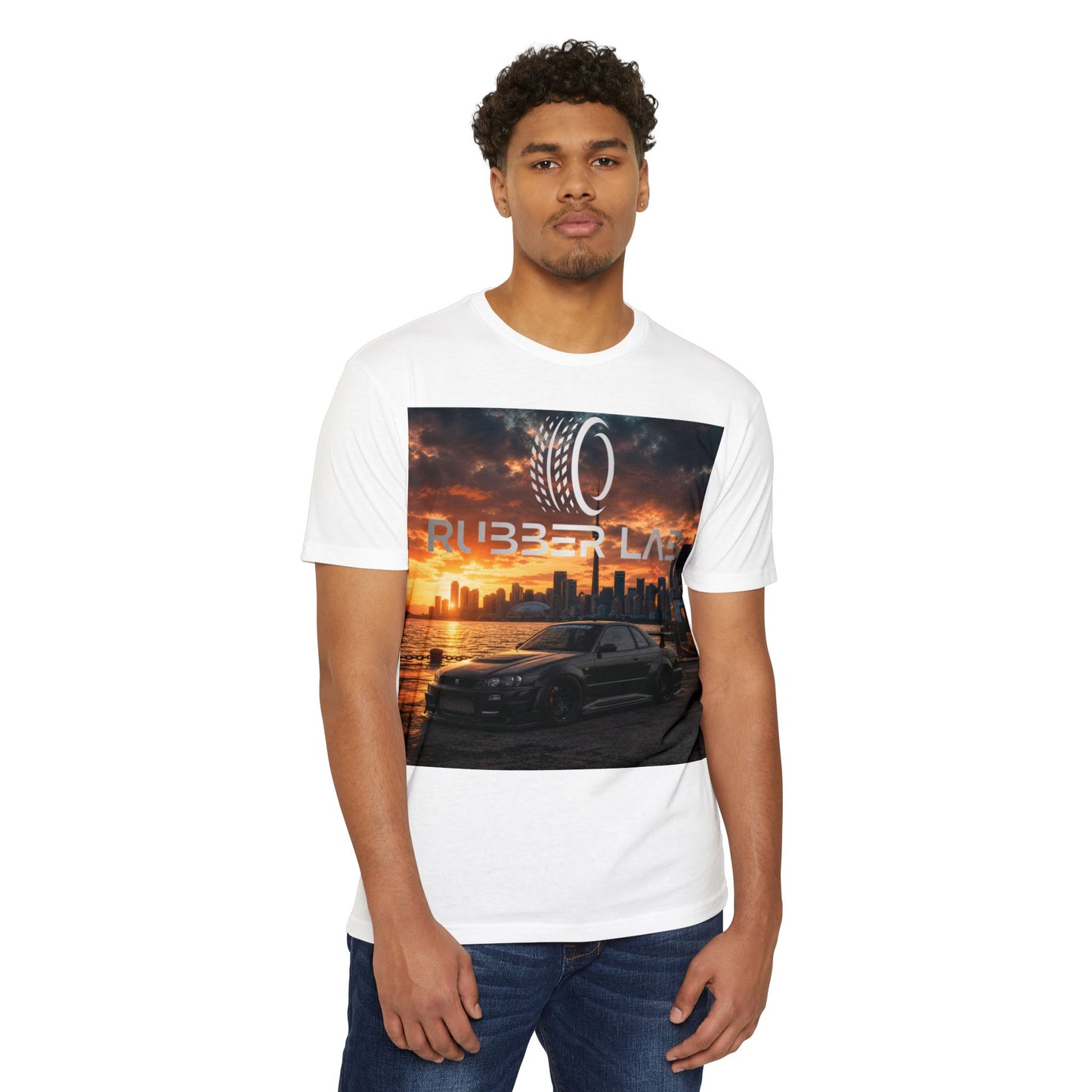 RubberLab Sunset Skyline Car T-Shirt
