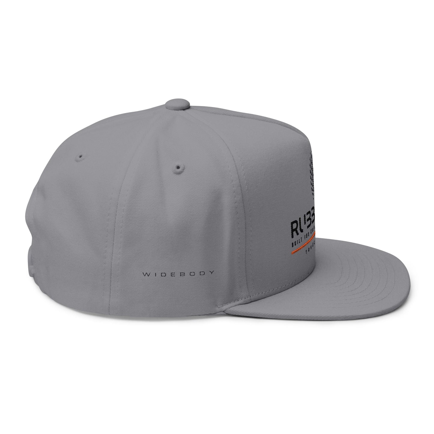 Flat Bill Cap — Rubber Lab Embroidered Logo Snapback