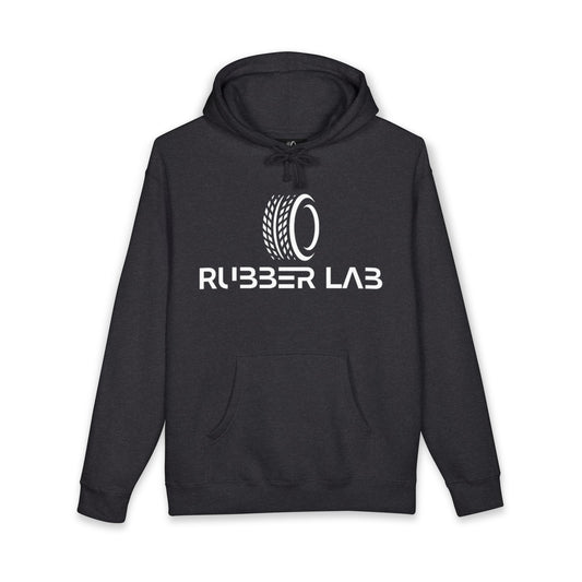 Rubber Lab Logo Hoodie — Mechanic & Car Enthusiast Pullover