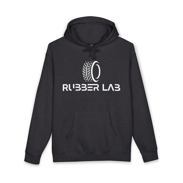Rubber Lab Logo Hoodie — Mechanic & Car Enthusiast Pullover