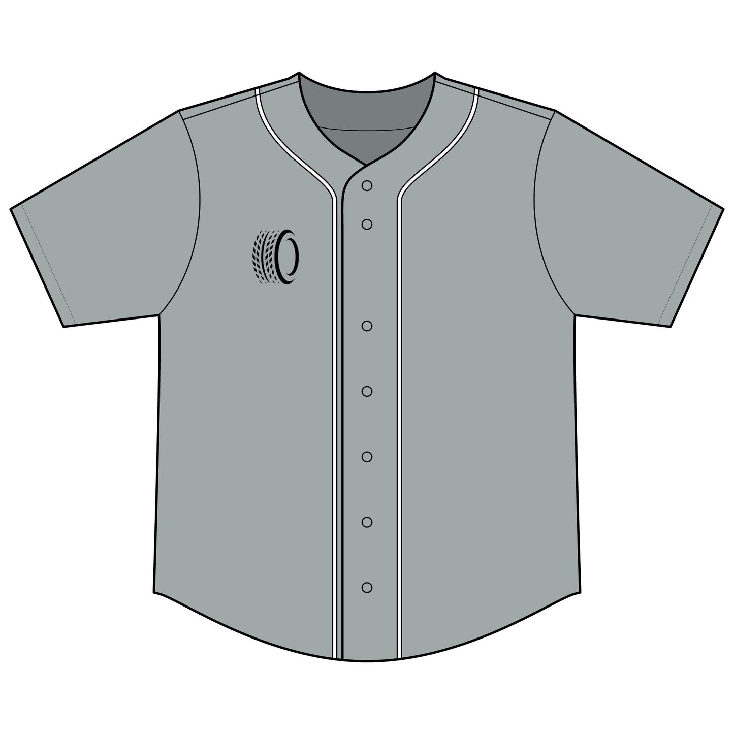 Baseball Jersey — 'Rubber Lab' Tire Graphic Team Tee