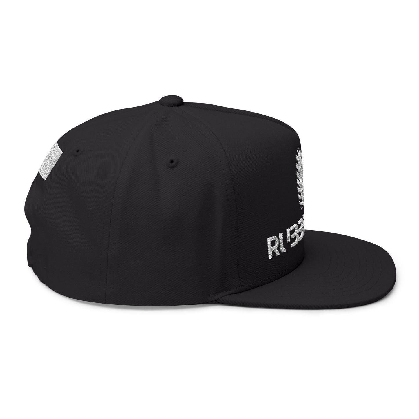 Rubber Lab Embroidered Flat Bill Cap