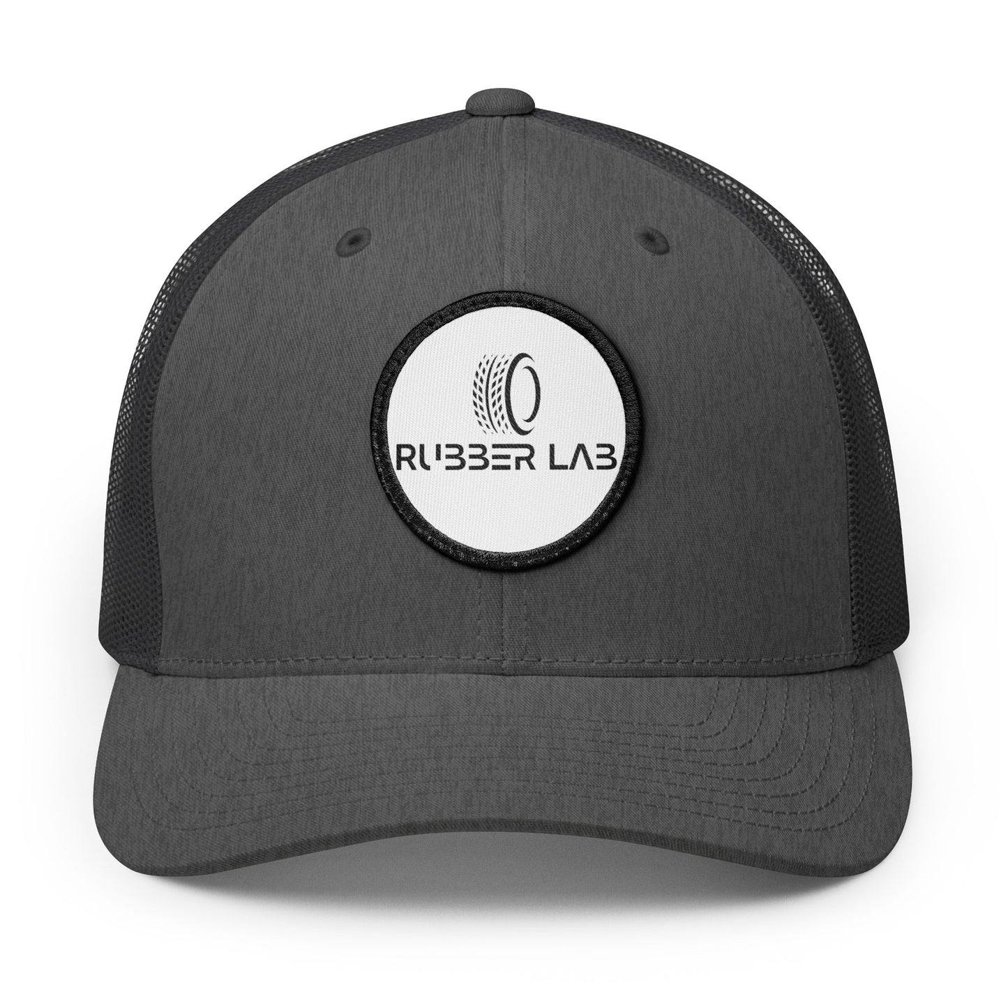 Rubber Lab Patch Trucker Cap — Embroidered Snapback Hat