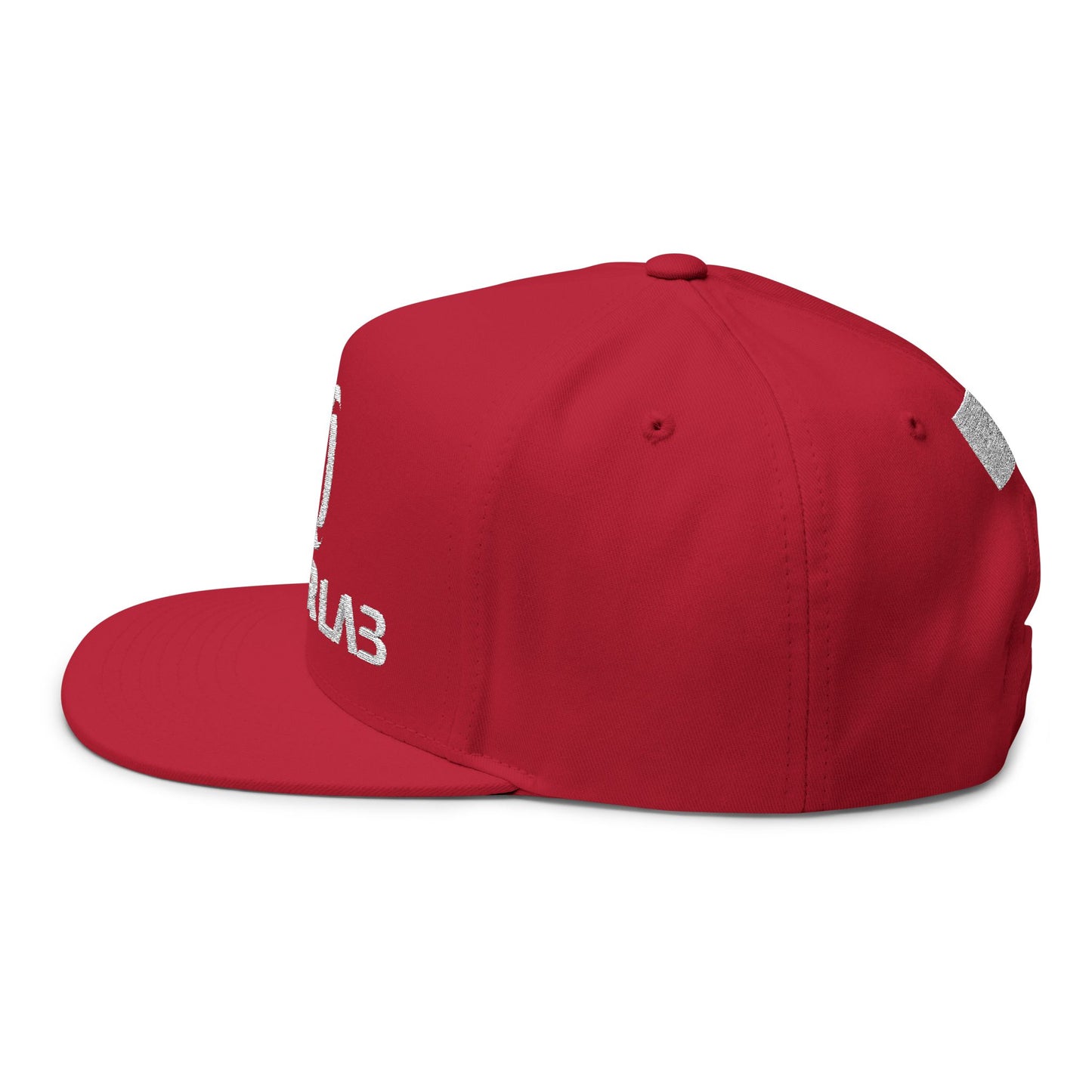 Rubber Lab Embroidered Flat Bill Cap