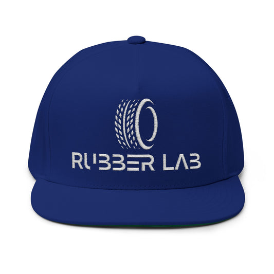 Rubber Lab Embroidered Flat Bill Cap