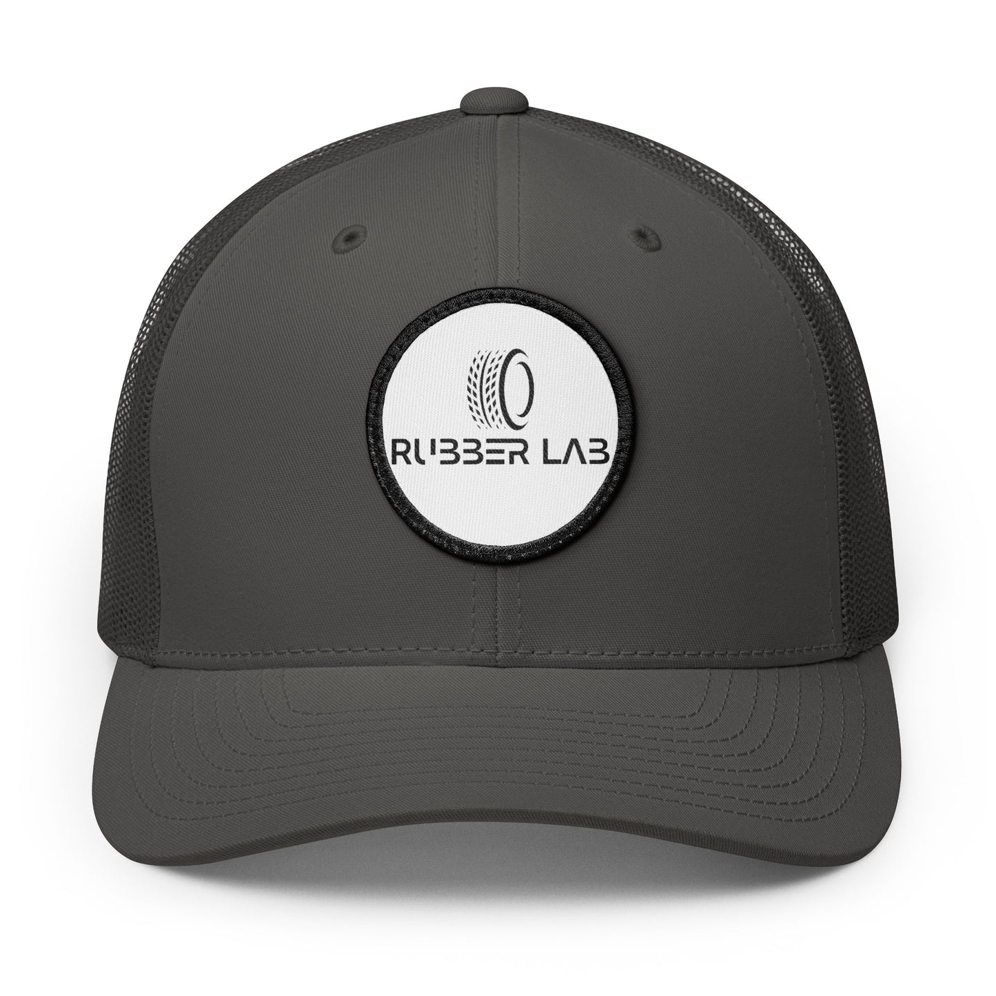 Rubber Lab Patch Trucker Cap — Embroidered Snapback Hat