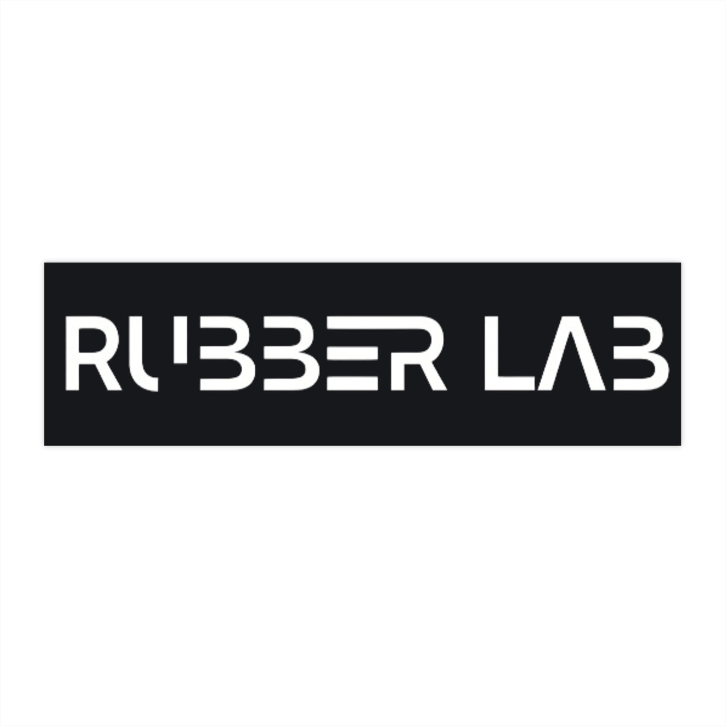 Bumper Sticker — 'Rubber Lab' Black Vinyl Logo Sticker
