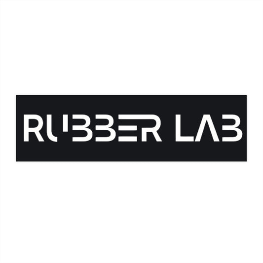 Bumper Sticker — 'Rubber Lab' Black Vinyl Logo Sticker