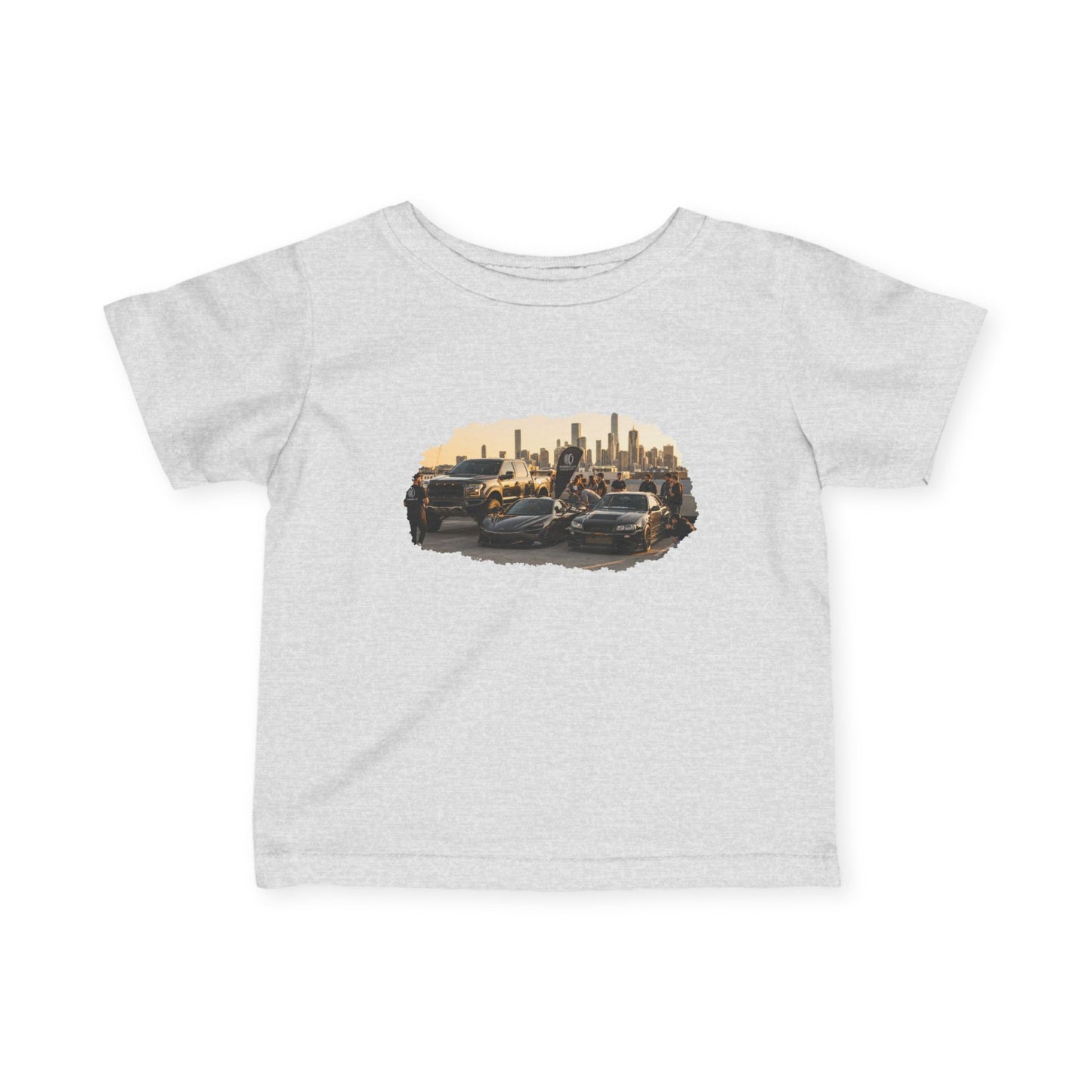 Infant Tee — Vintage Car Parking Photo "Rubber Lab" Graphic