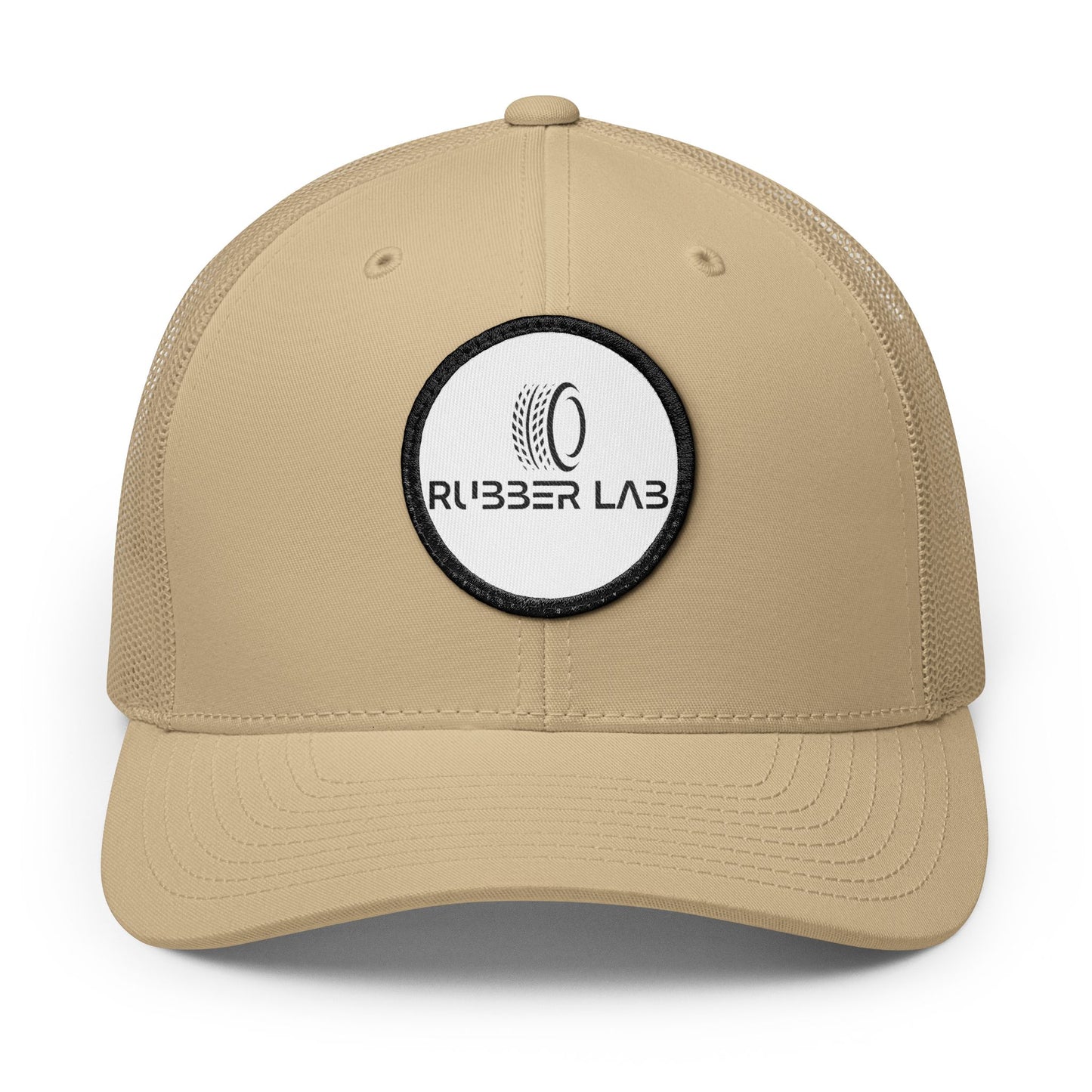 Rubber Lab Patch Trucker Cap — Embroidered Snapback Hat