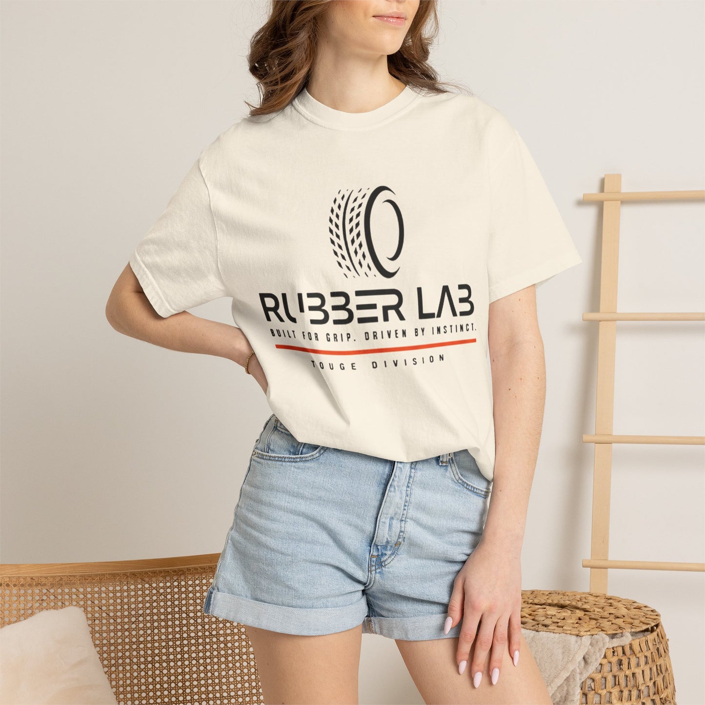 Rubber Lab Roadscape Graphic T-Shirt — 'Torque Division' Back Print