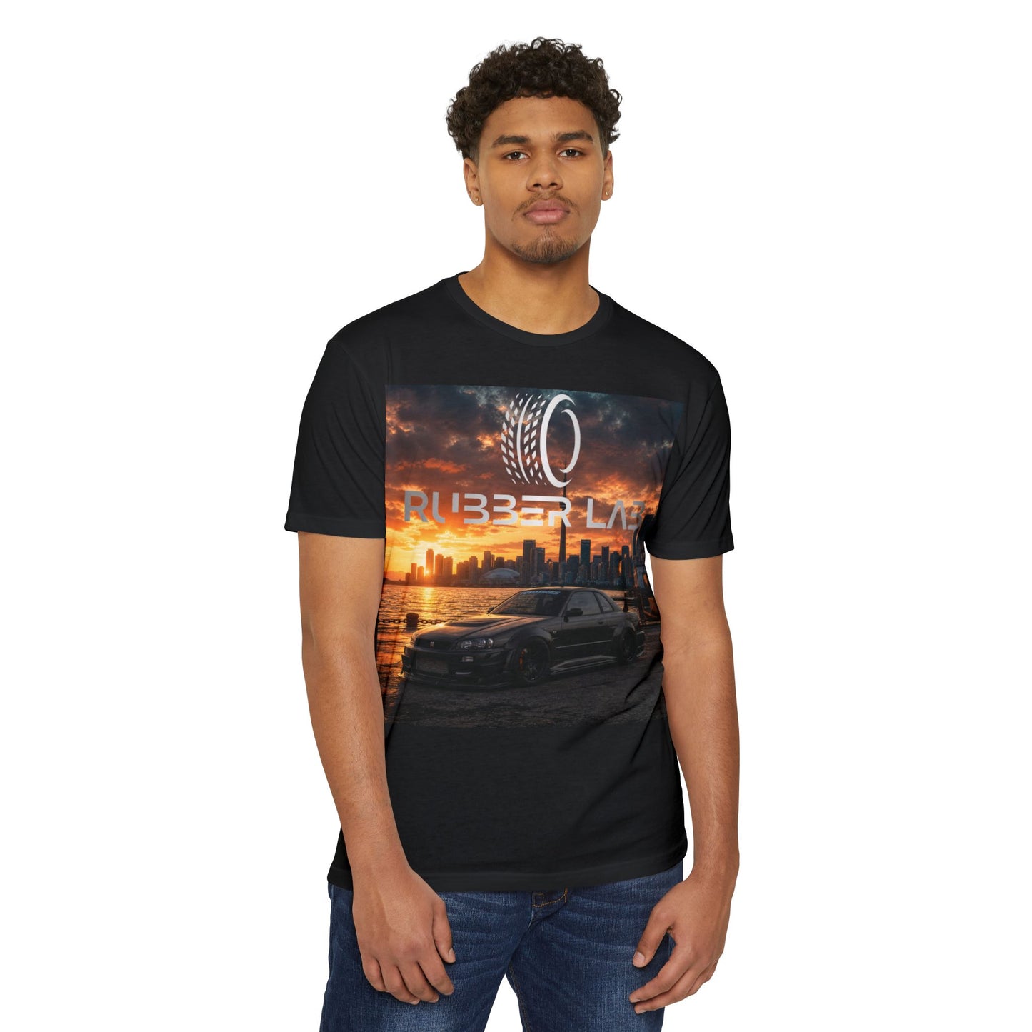 RubberLab Sunset Skyline Car T-Shirt