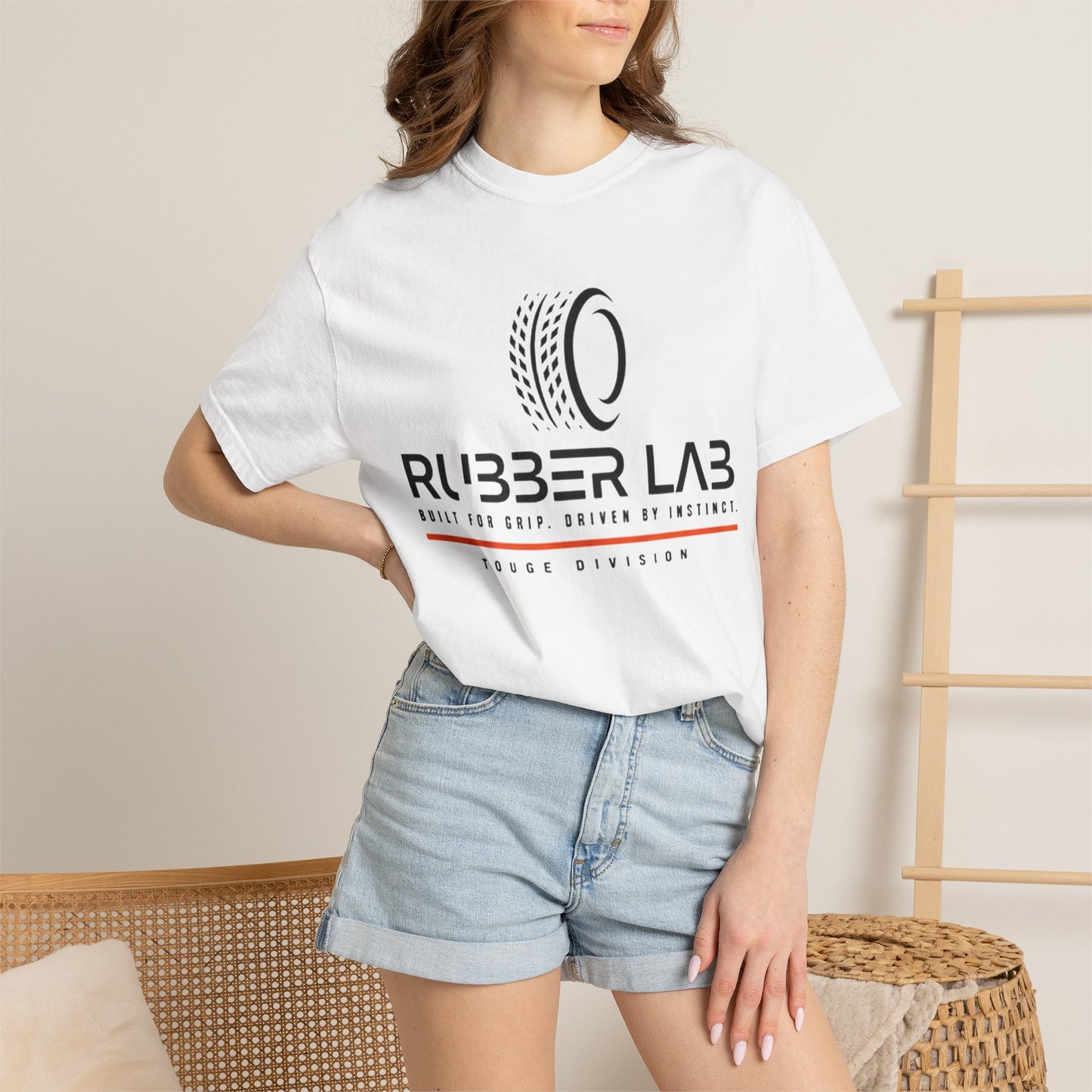 Rubber Lab Roadscape Graphic T-Shirt — 'Torque Division' Back Print