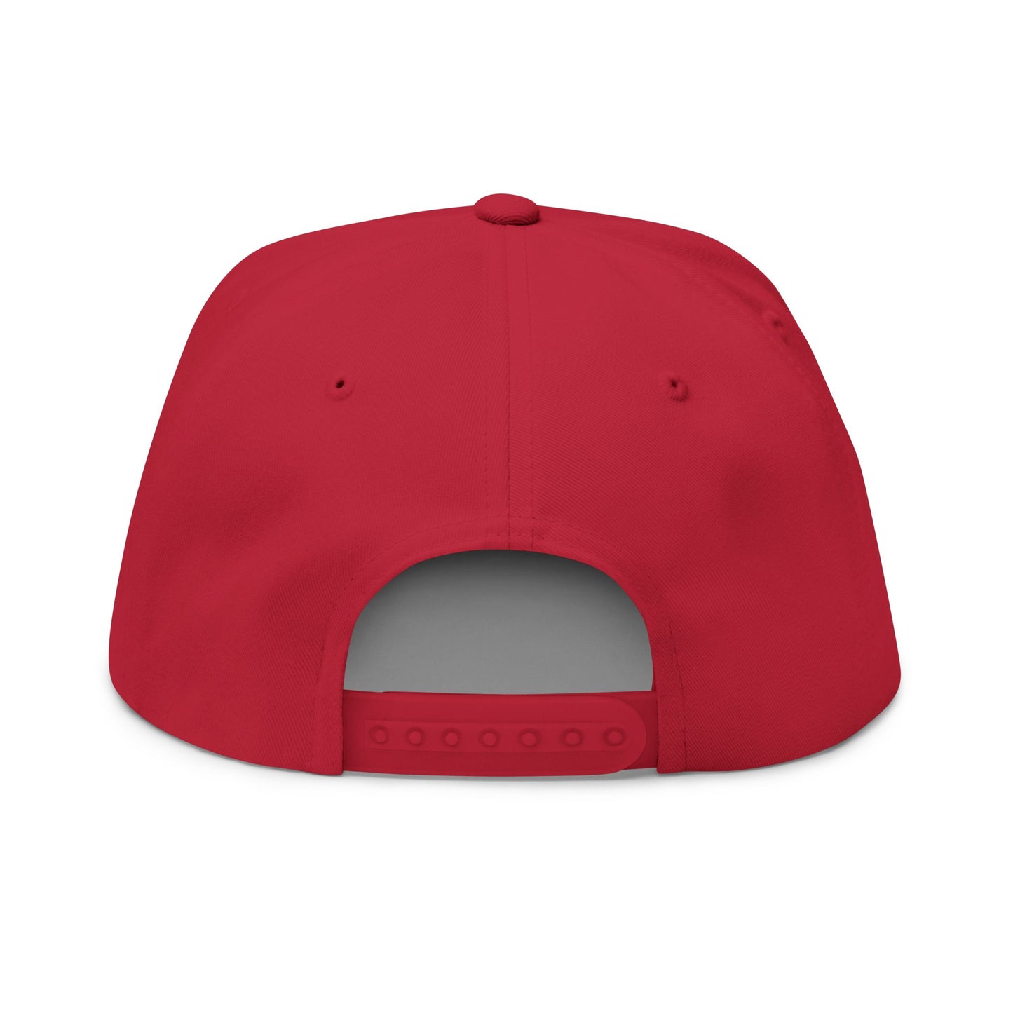 Flat Bill Cap — Rubber Lab Embroidered Logo Snapback
