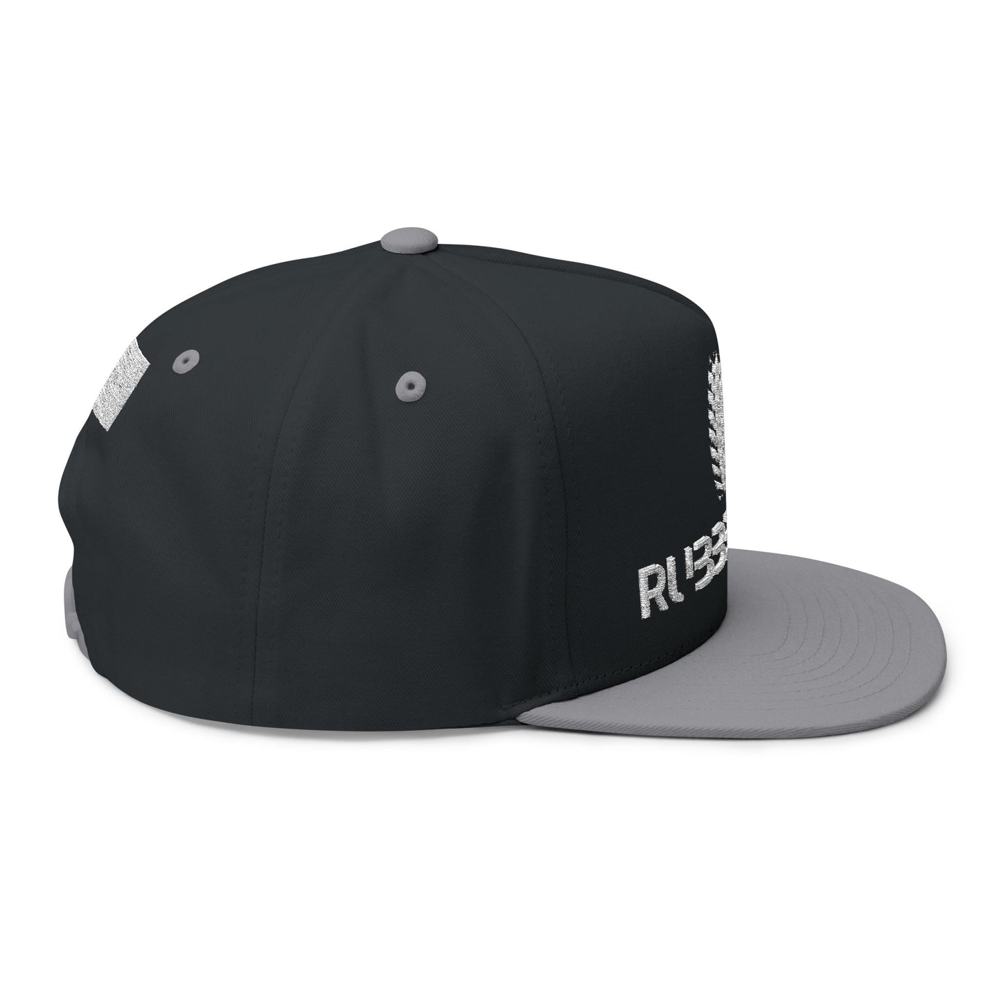 Rubber Lab Embroidered Flat Bill Cap