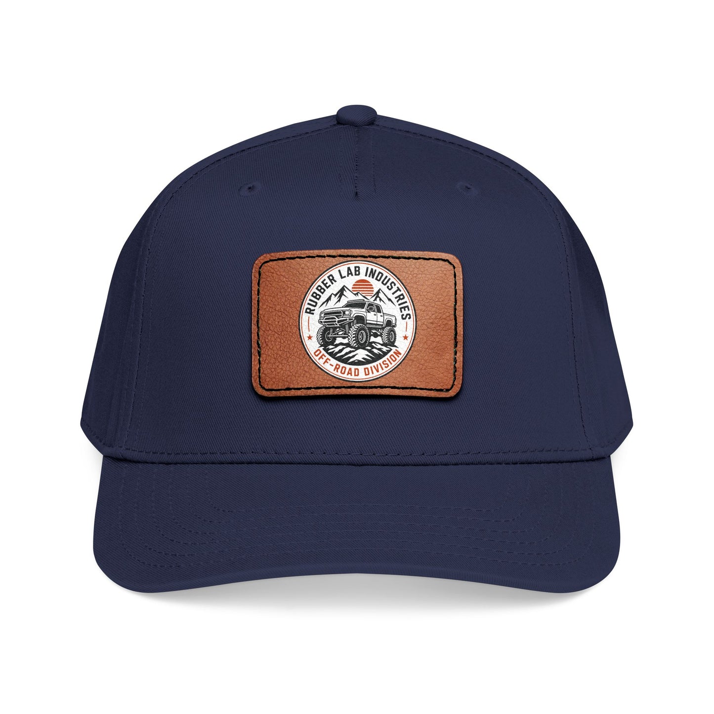 Leather Patch Motorcycle Logo Baseball Cap