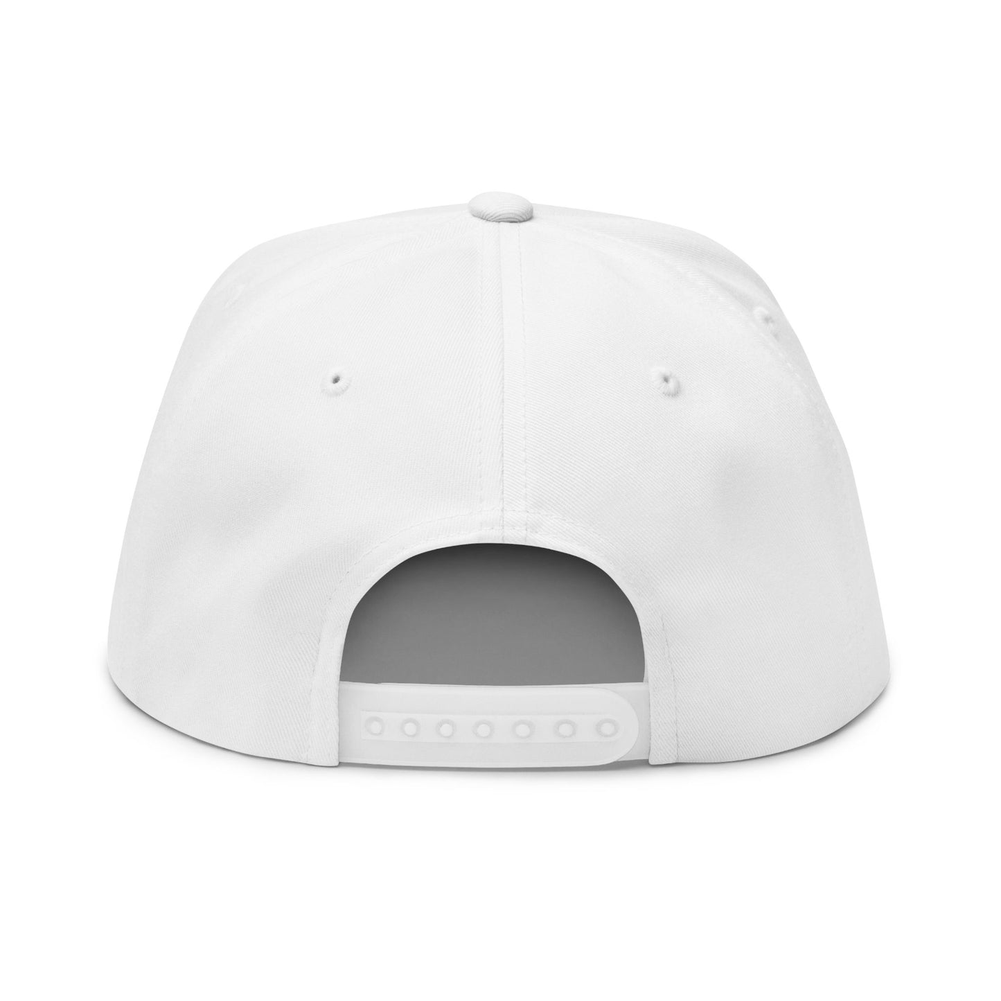 Flat Bill Cap — Rubber Lab Embroidered Logo Snapback