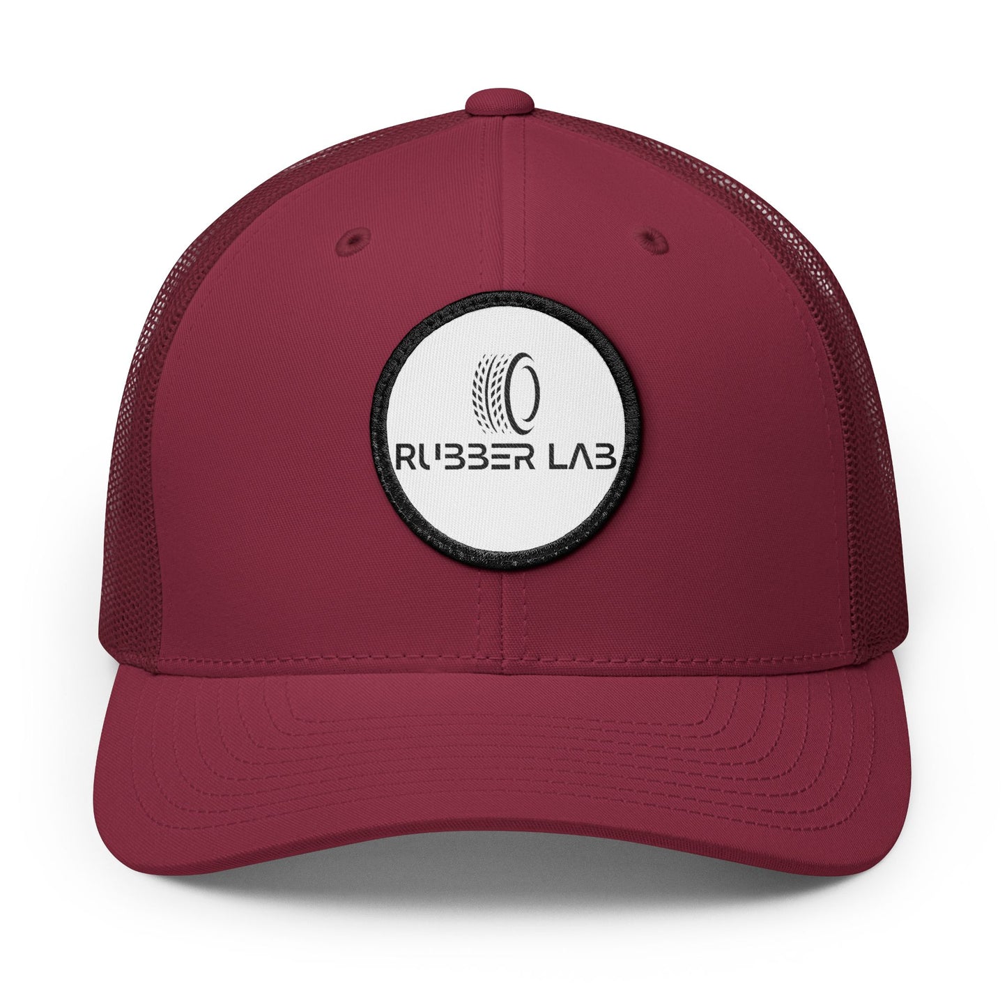 Rubber Lab Patch Trucker Cap — Embroidered Snapback Hat