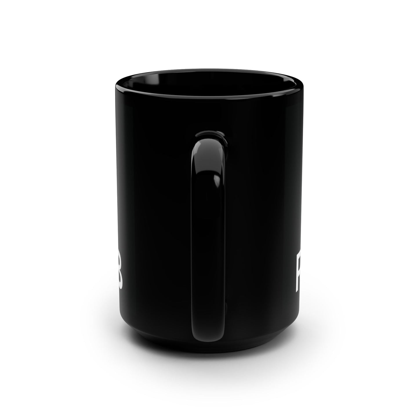 Ribber Lab Black 15oz Coffee Mug — Tire Logo Ceramic Mug for Car Enthusiasts