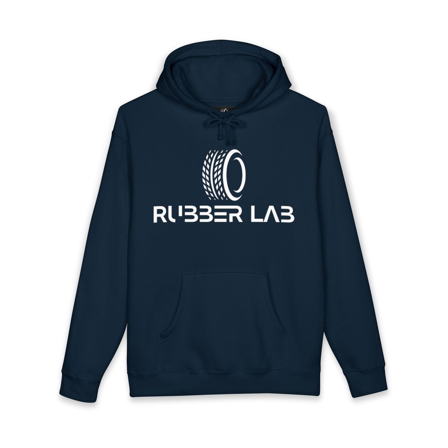Rubber Lab Logo Hoodie — Mechanic & Car Enthusiast Pullover