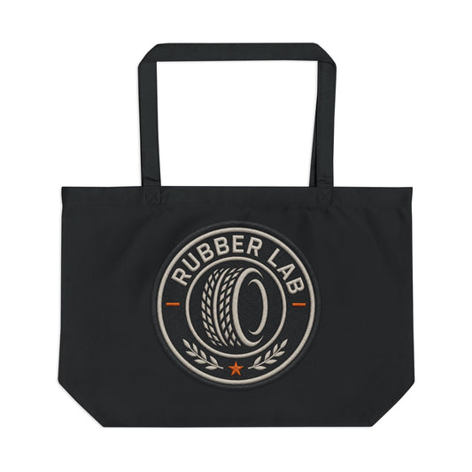 Rubber Lab Tire Logo Eco Tote — Large Reusable Canvas Grocery & Gear Bag