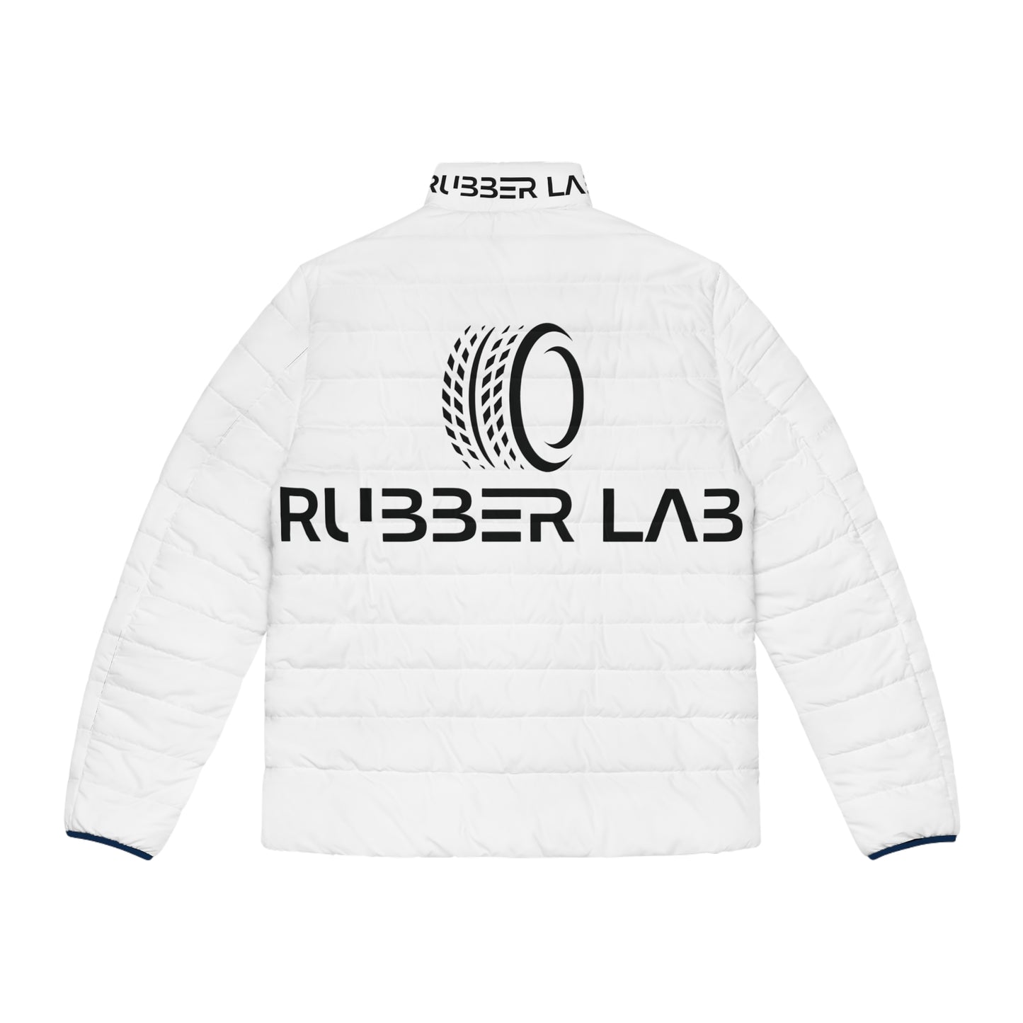 Rubber Lab Logo Puffer Jacket — Men's Lightweight Quilted Coat