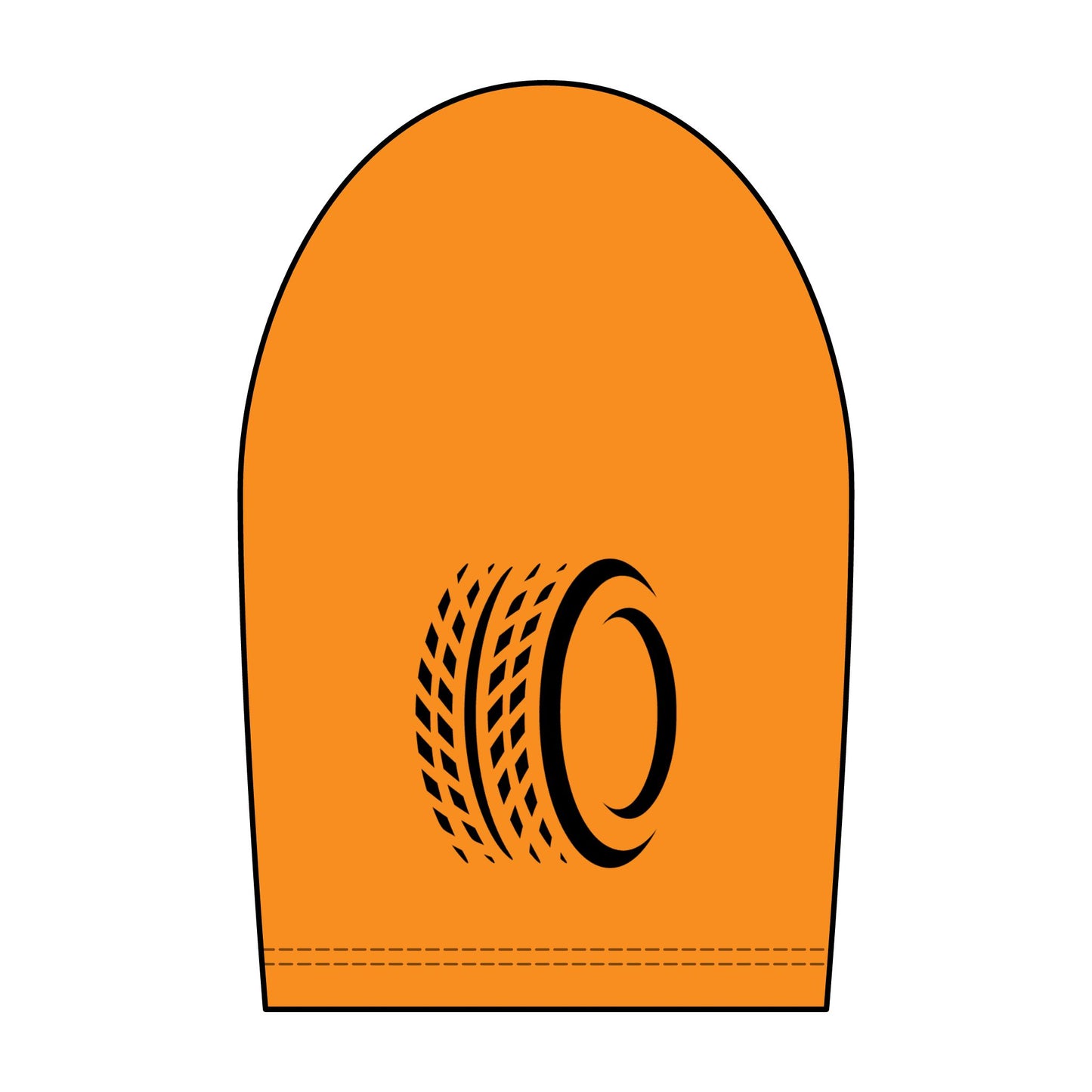 ANSI Class 2 High-Visibility Orange Safety Tee — 'Rubber Lab' Tire Logo